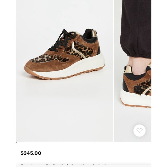 Voile Blanche Julia Flowee Sneaker Size US 6.5 EUR 37 Leopard Print Luxury - Picture 14 of 14